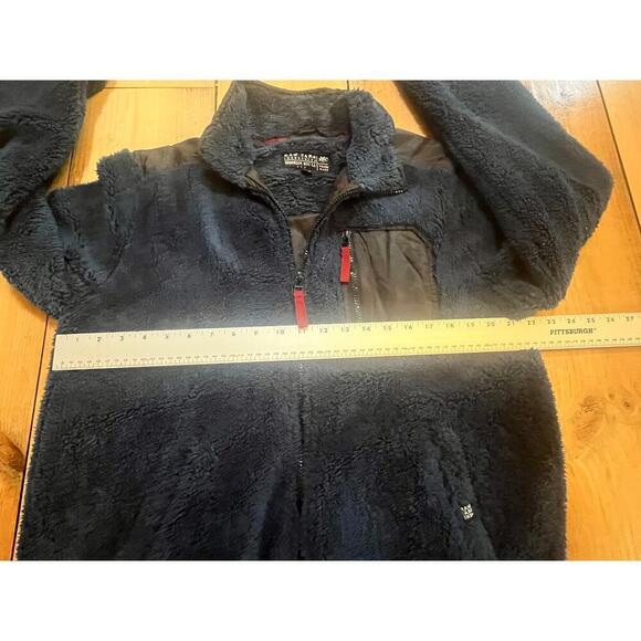 Raw Yarn Industries Brooklyn NYC LA Men's Sherpa Navy Full Zip Jacket. Size M - Picture 6 of 7